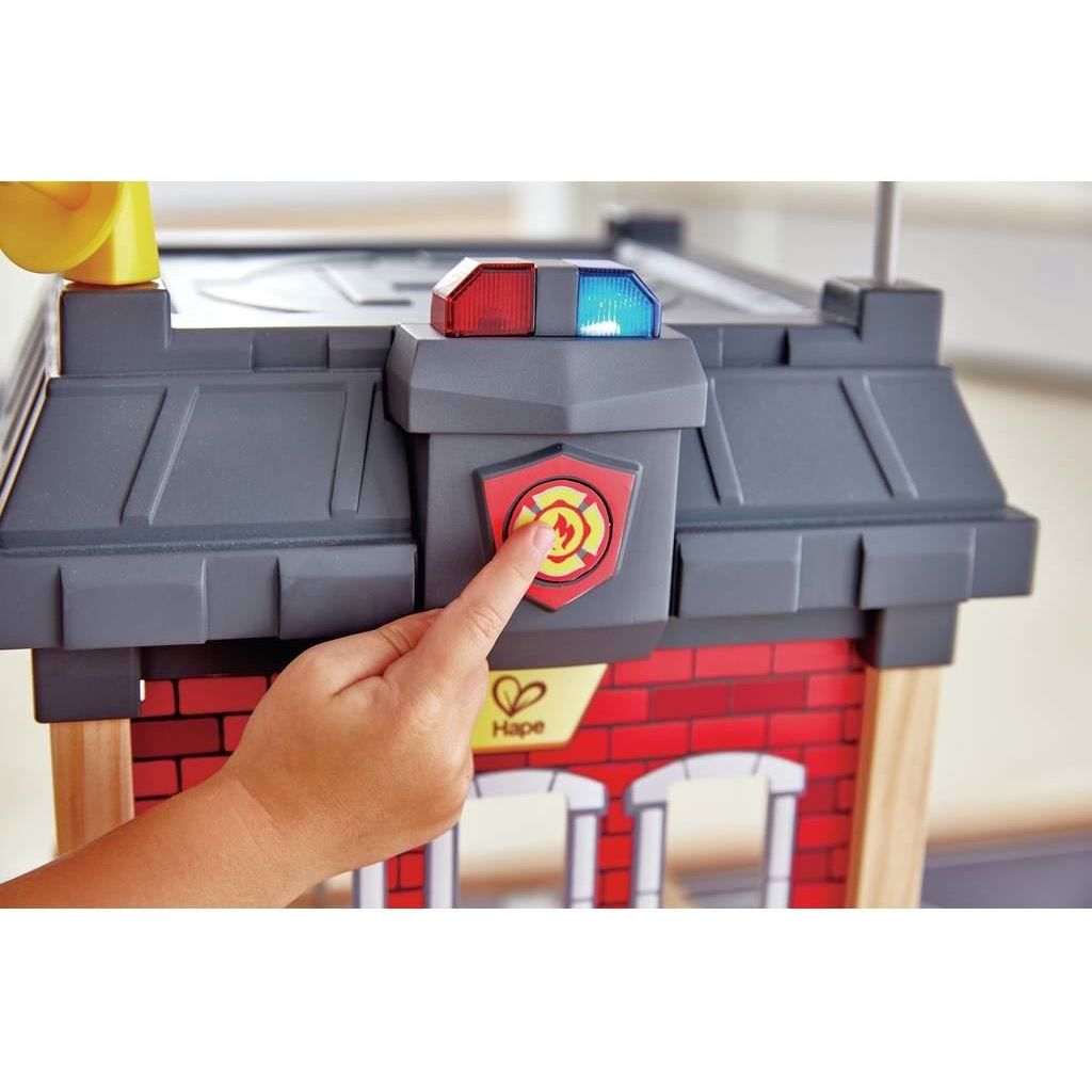 Fire Station Wooden Playset