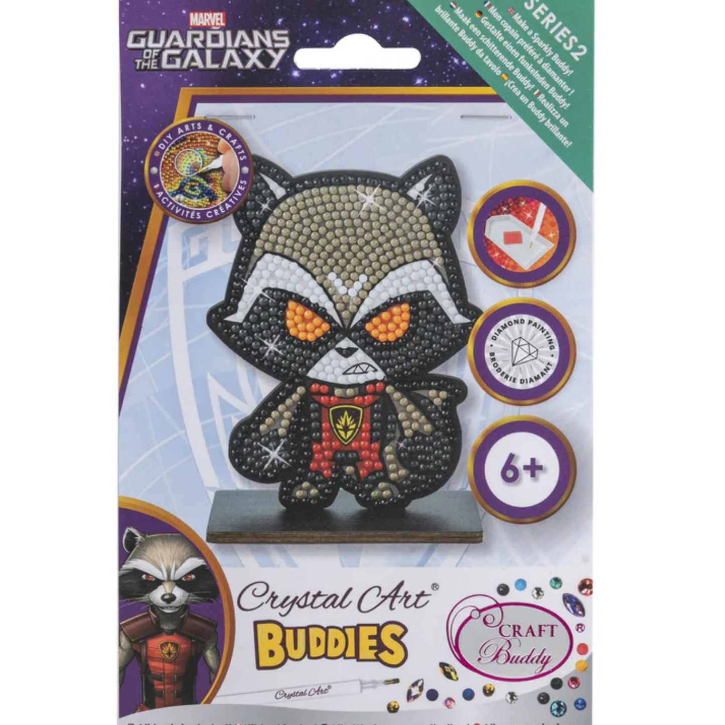 Guardians of the Galaxy Rocket Crystal Art Buddies