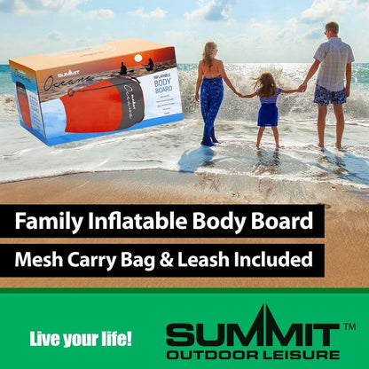 New Summit Oceana Single Inflatable Body Board Red