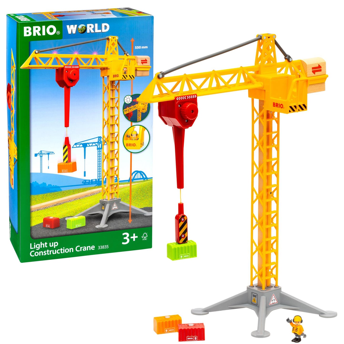 BRIO World - Light Up Construction Crane