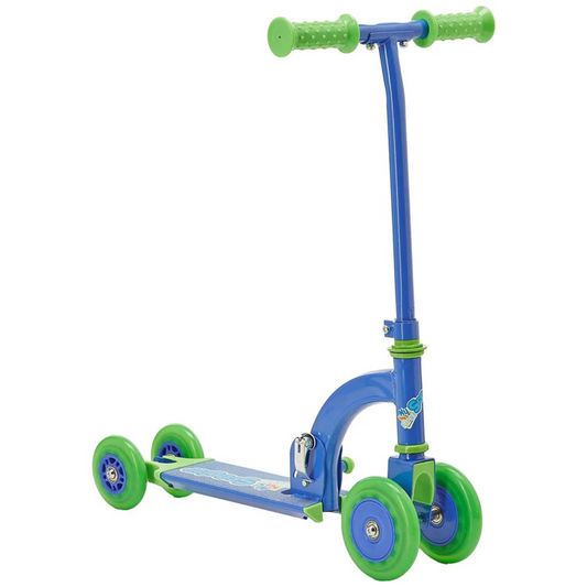 Ozbozz Kids Children Blue Green My First Folding Push Scooter 4 Wheels