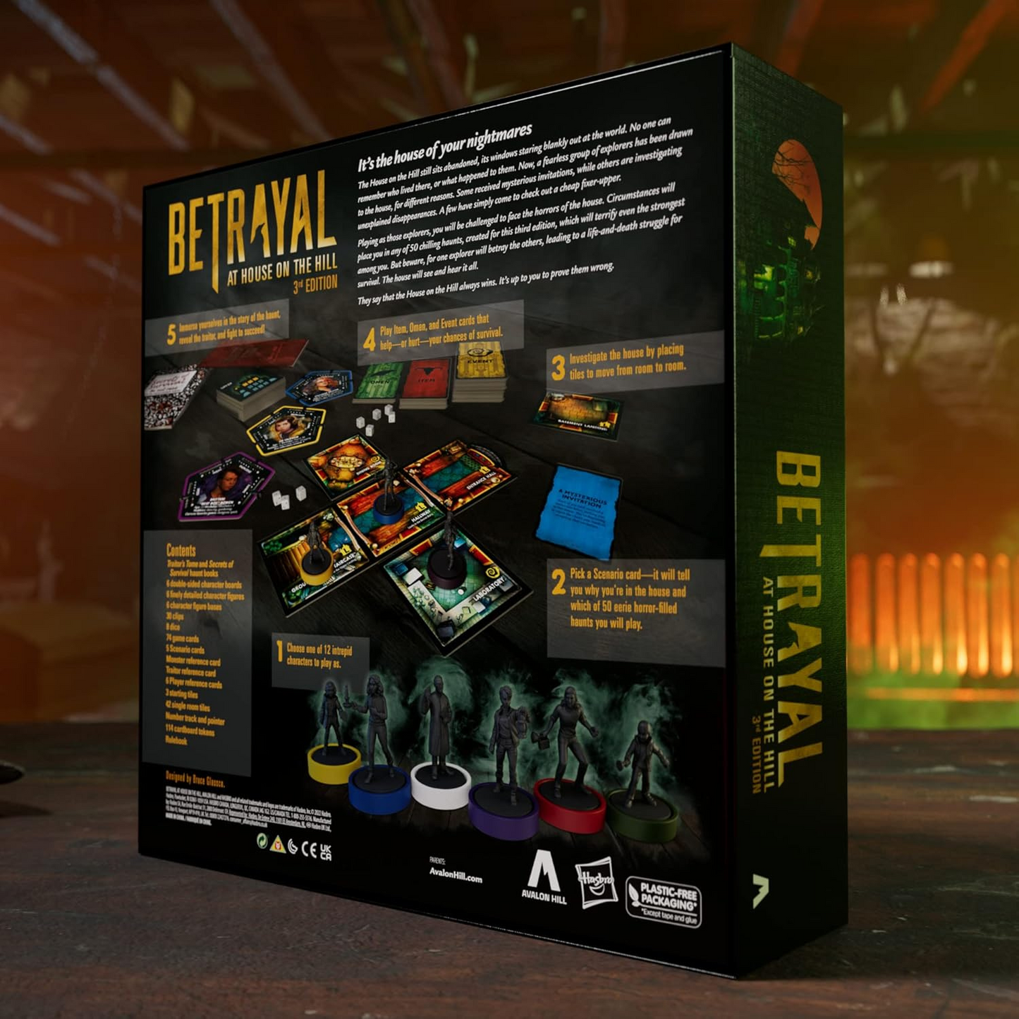 Hasbro Avalon Betrayal at House on The Hill 3rd Edition Cooperative Board Game