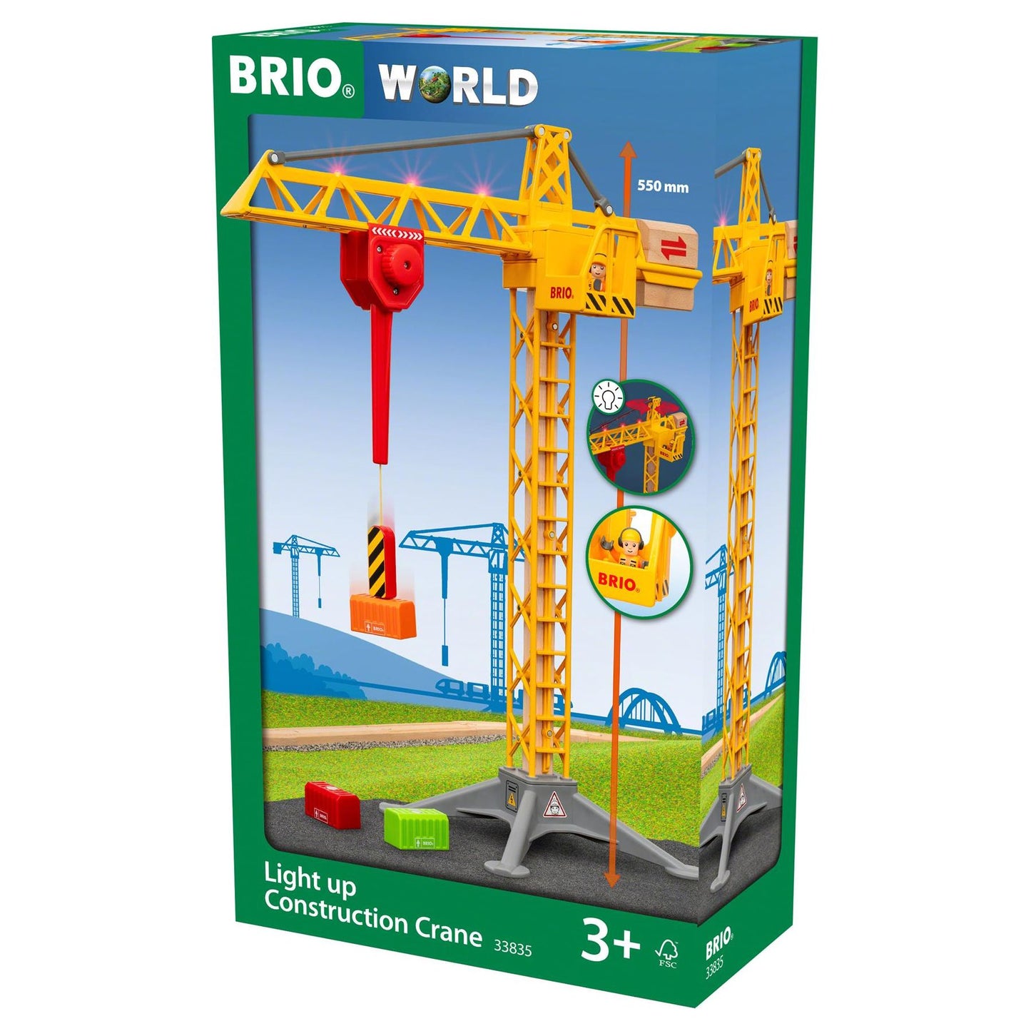 BRIO World - Light Up Construction Crane