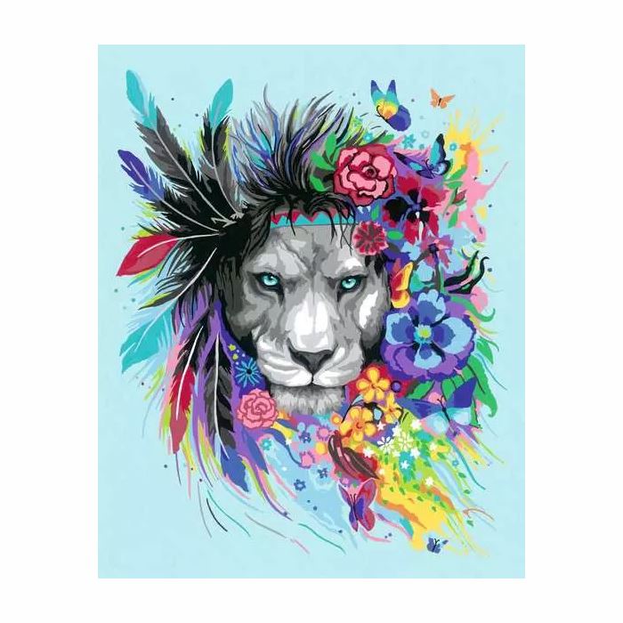 CreArt Paint by Numbers - Boho Lion