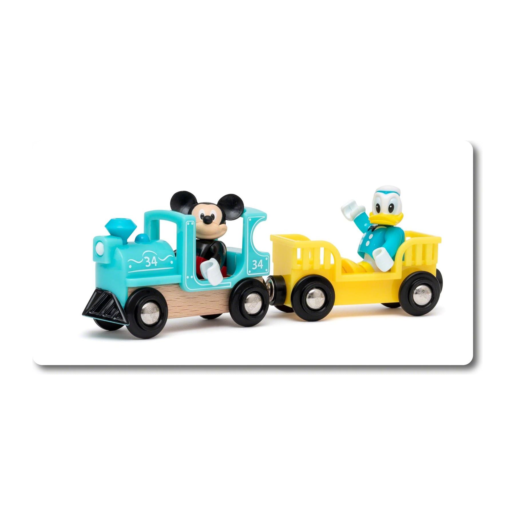 Mickey mouse wooden train deals