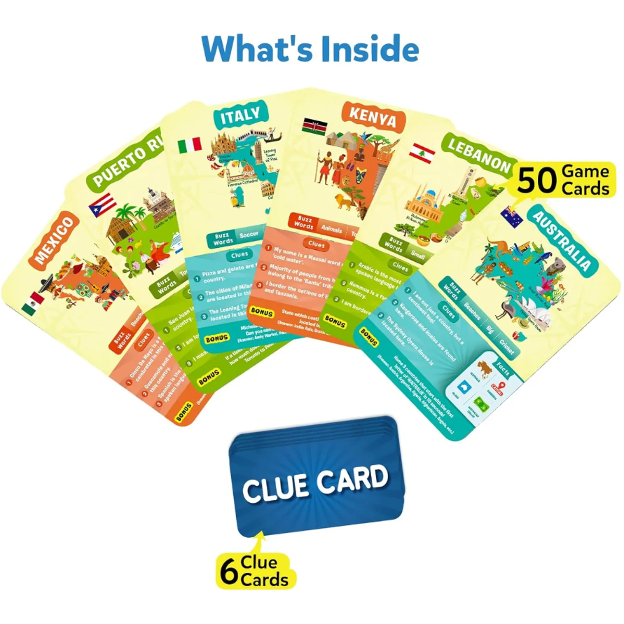 Skillmatics Guess in 10: Countries Of The World Trivia Card Game