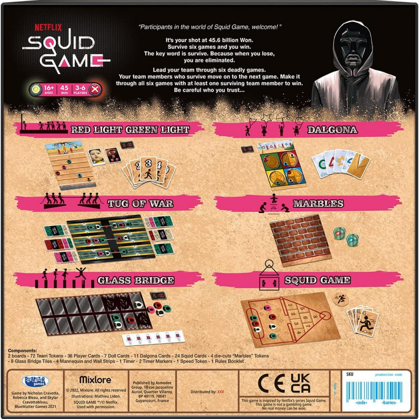 Asmodee - Squid Game - Board Game, 3-6 Players, 16+ Years