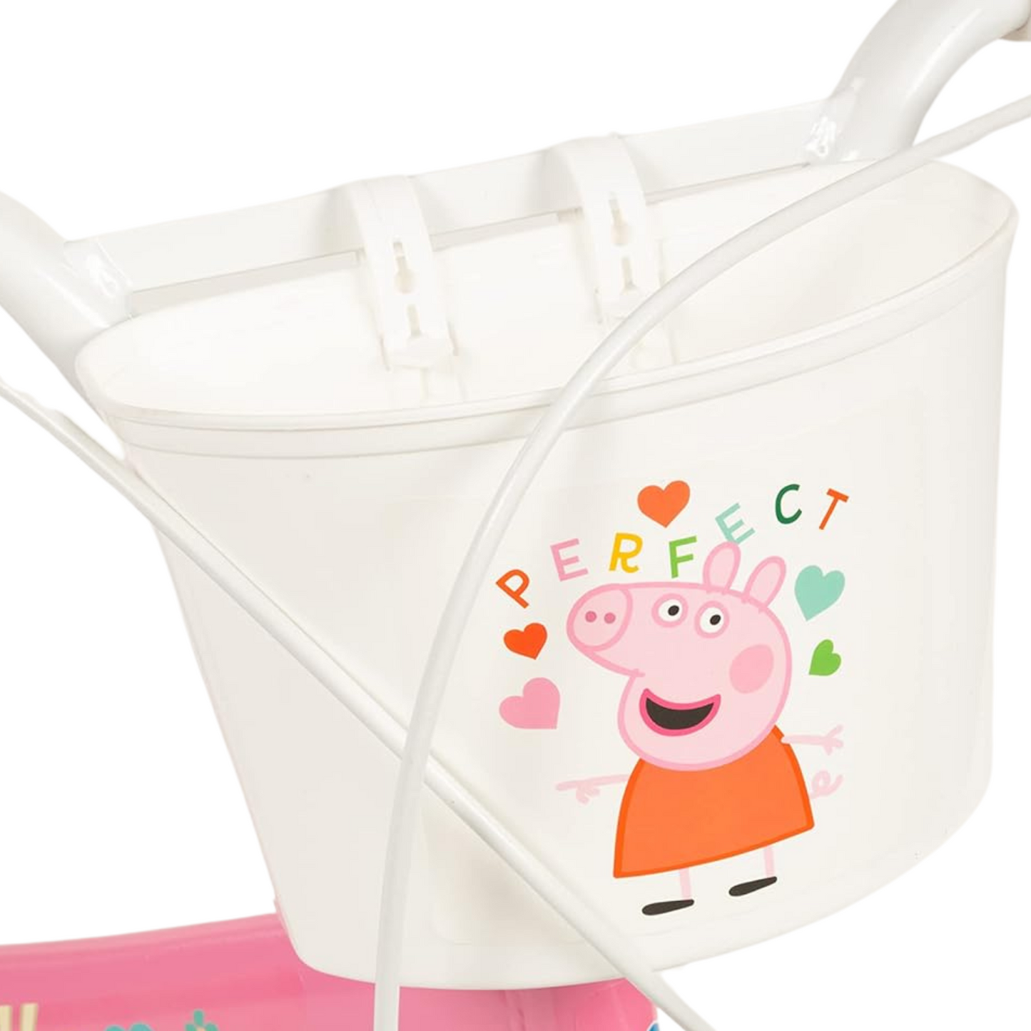 Peppa Pig 14" Bike with Doll Seat, Basket and Stabilisers