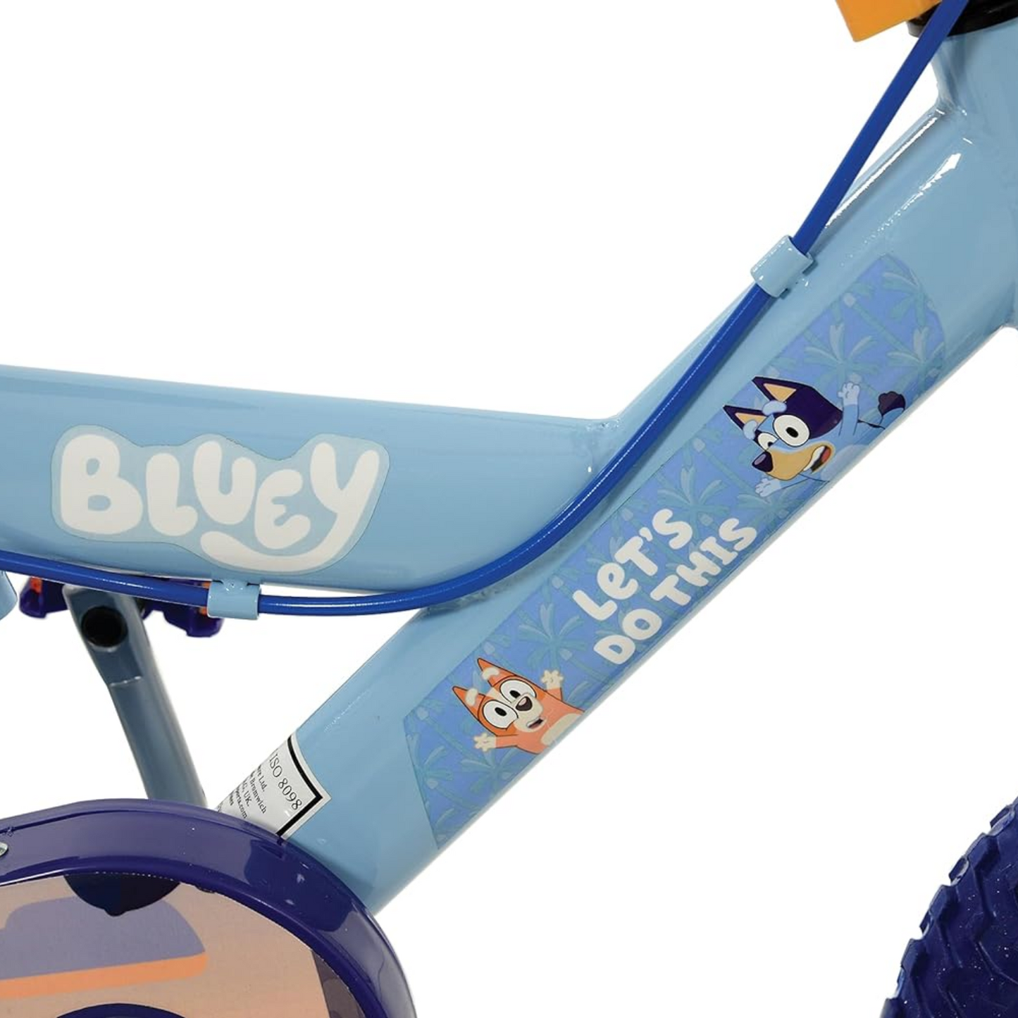 Bluey Kids Bike My First Bicycle 12" Wheel with Stabilisers Blue