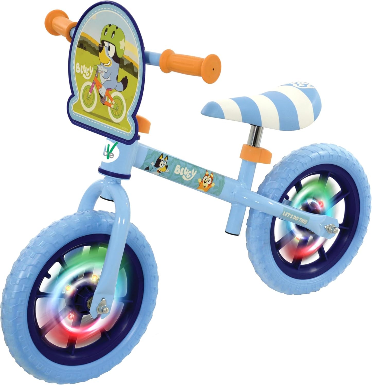 Bluey 12" Balance Bike 2+ Years Old with Light Up Wheels