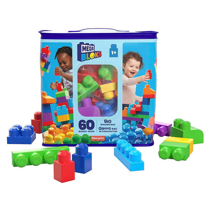 Mega Blocks Big Building Bag 60pc Blue