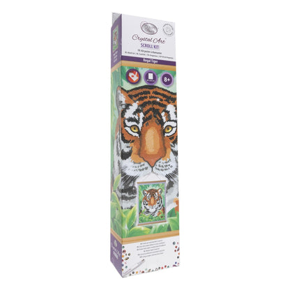 Regal Tiger 35x45cm Crystal Art Scroll