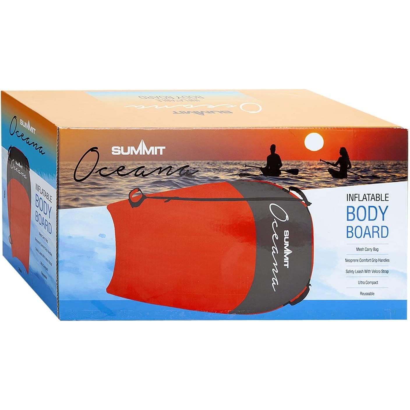 New Summit Oceana Single Inflatable Body Board Red