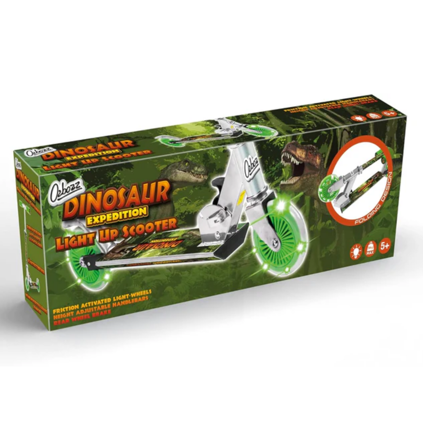 Ozbozz Dinosaur Scooter Light Up Wheels