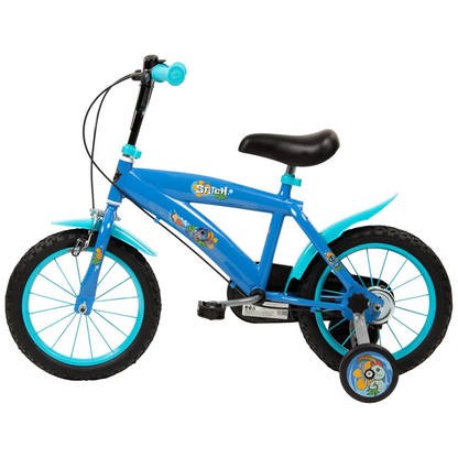 Toimsa Disney Stitch 14 inch Bicycle with training wheel stabilisers