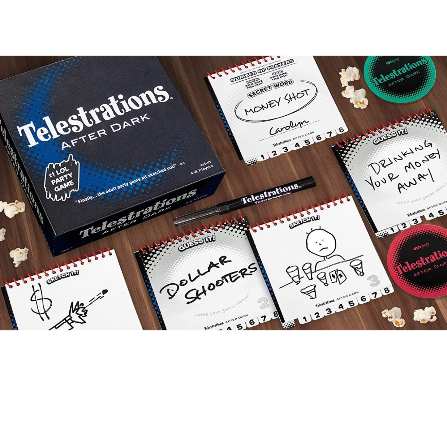 Telestrations After Dark, Hilarious Party Game, Ages 17+ 4-8 Players