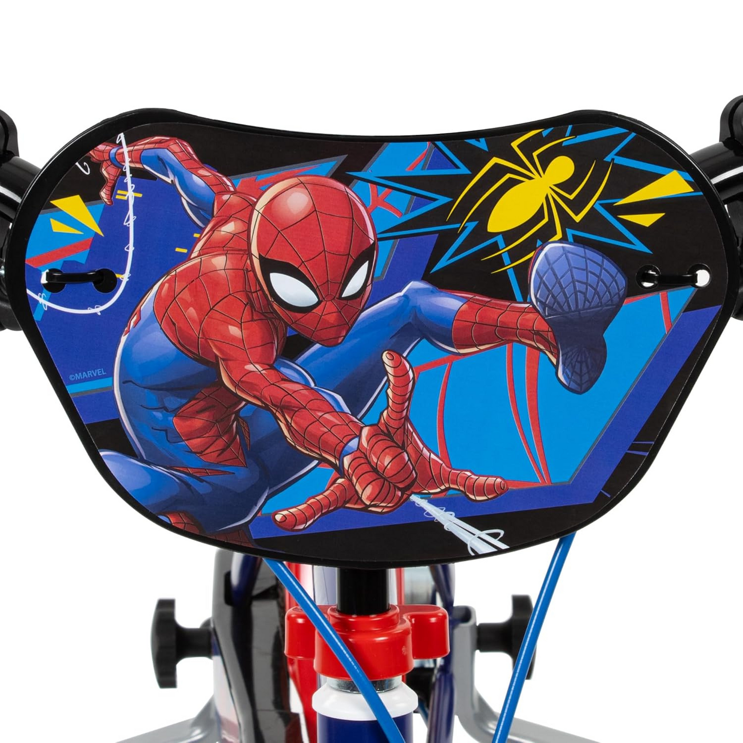 Toimsa Spiderman Bicycle, with training wheel stabilisers