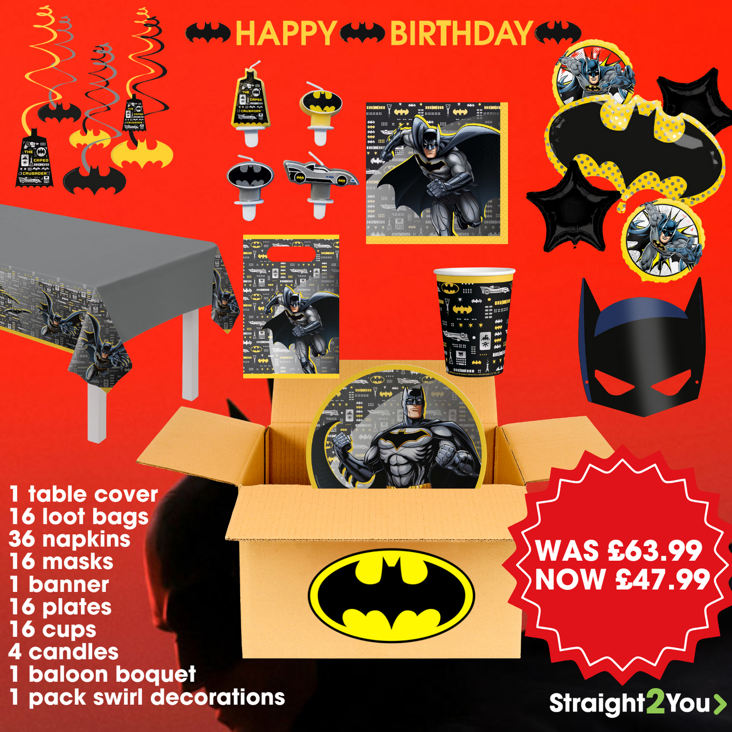 Batman Complete Birthday Party in a Box