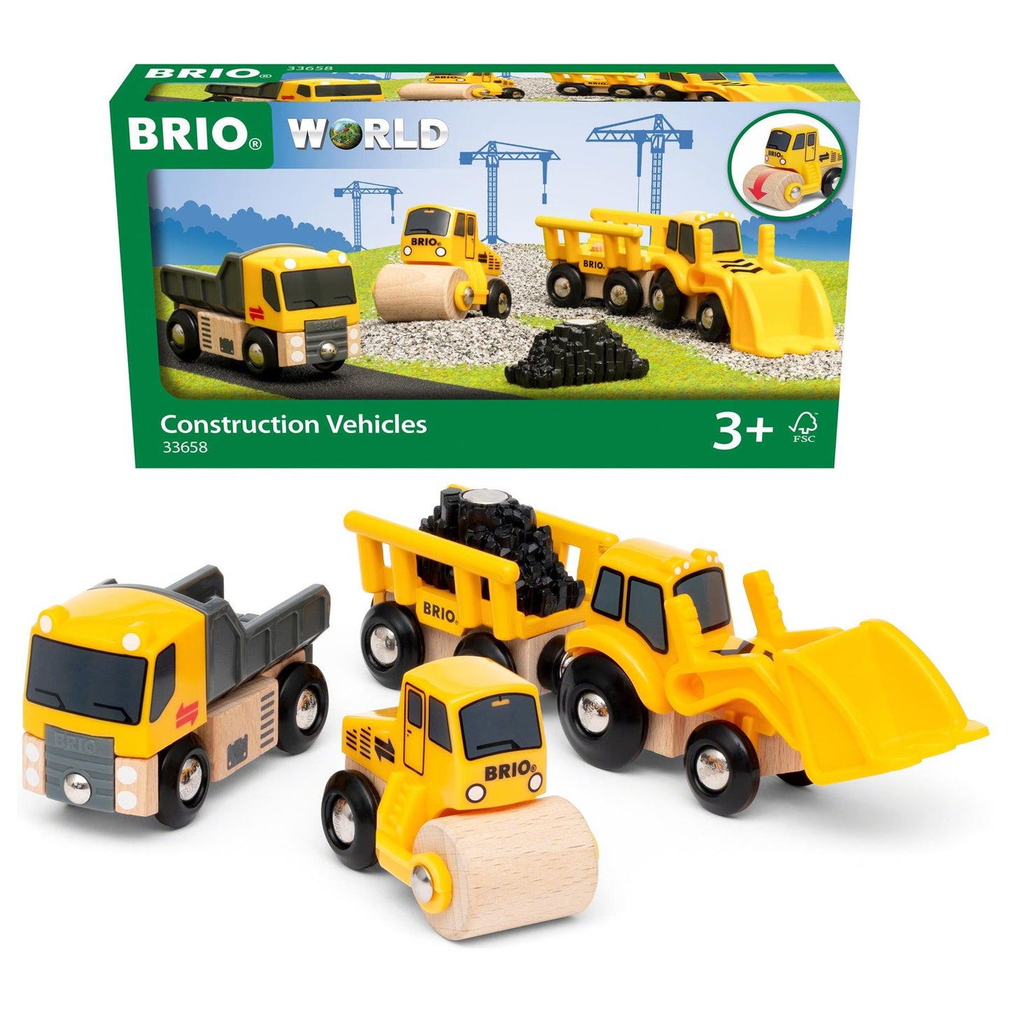 Brio World Wooden Construction Vehicles