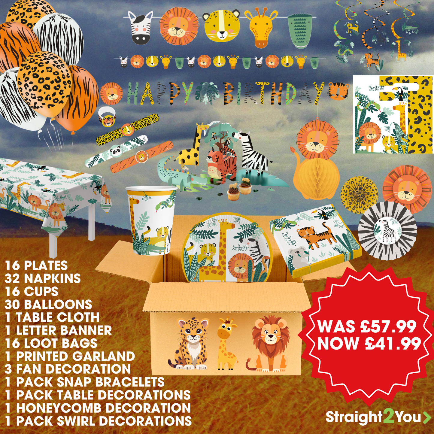 Get Wild! Jungle Animal Party in a Box