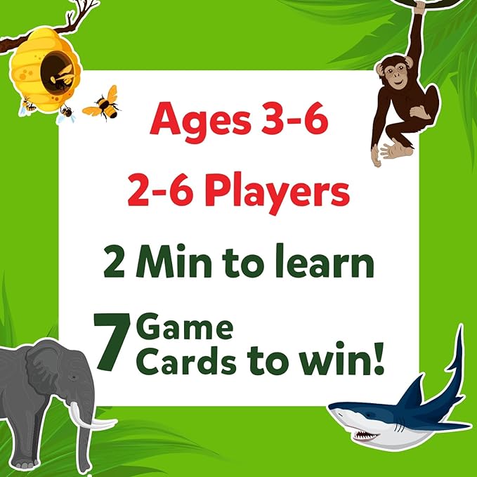 Skillmatics Guess in 10 Junior: Animal Kingdom Trivia Card Game (ages 3-6)