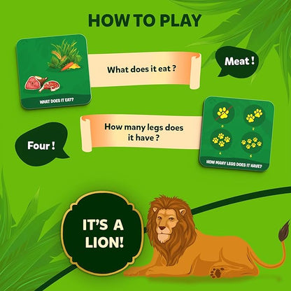 Skillmatics Guess in 10 Junior: Animal Kingdom Trivia Card Game (ages 3-6)