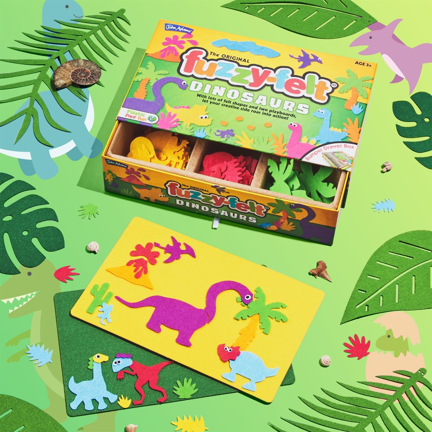 Fuzzy-Felt Dinosaur Set