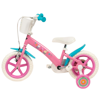 Peppa Pig 12 Inch Wheel Childrens Bicycle With Basket and Stabilisers