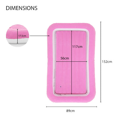 Flocked Kids Airbed - Pink