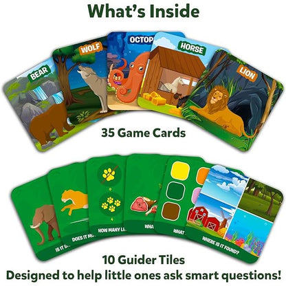 Skillmatics Guess in 10 Junior: Animal Kingdom Trivia Card Game (ages 3-6)