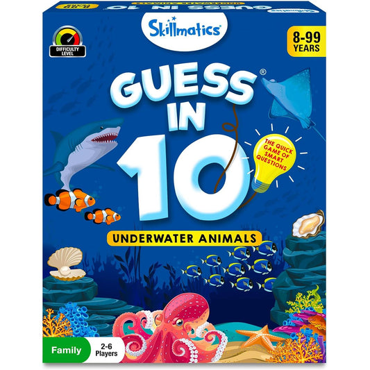 Skillmatics Guess in 10: Underwater Animals Trivia Card Game