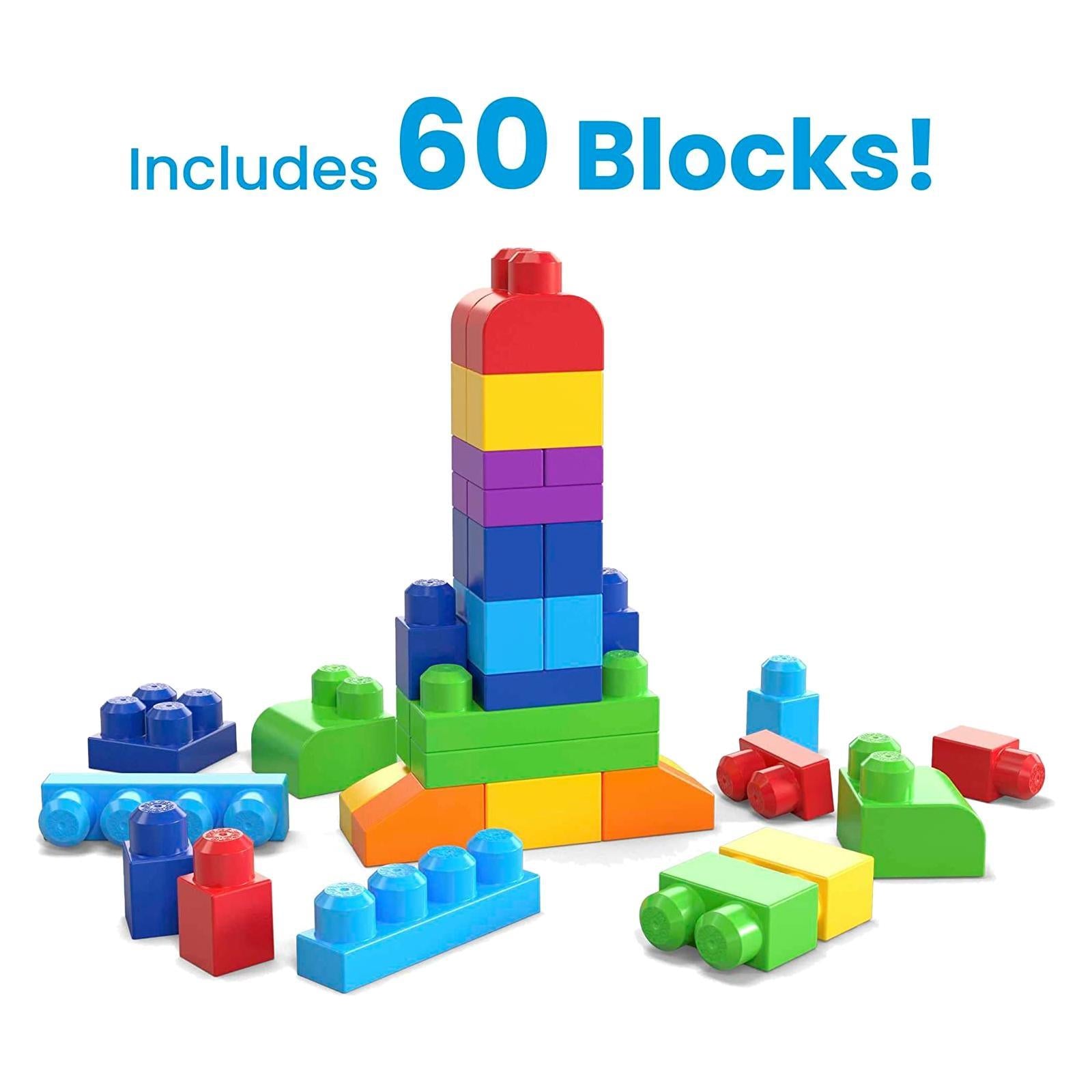 Mega Blocks Big Building Bag 60pc Blue