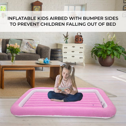 Flocked Kids Airbed - Pink