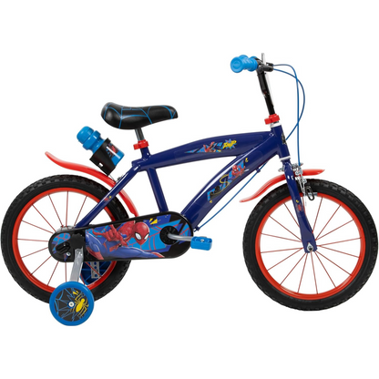 Toimsa Spiderman Bicycle, with training wheel stabilisers