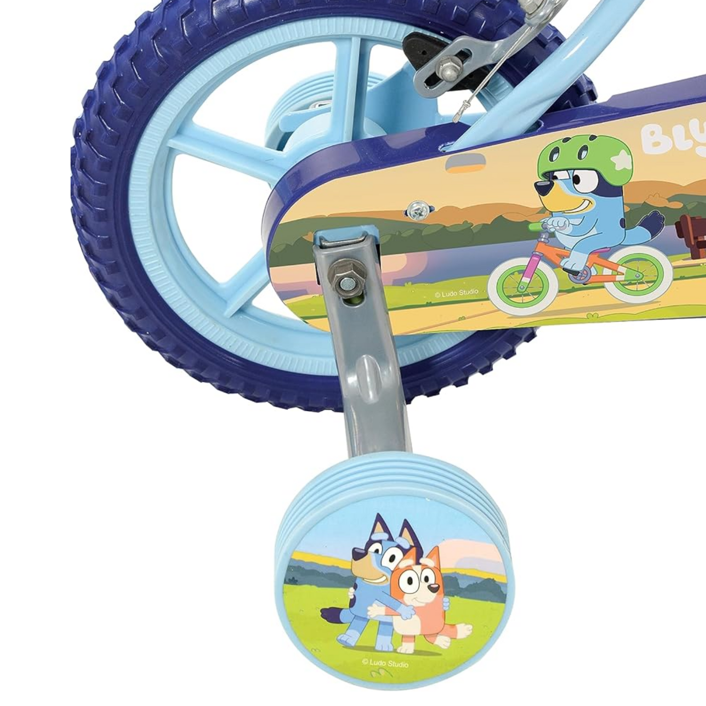 Bluey Kids Bike My First Bicycle 12" Wheel with Stabilisers Blue