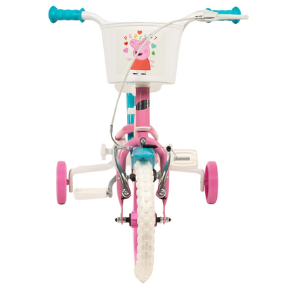 Peppa Pig 12 Inch Wheel Childrens Bicycle With Basket and Stabilisers