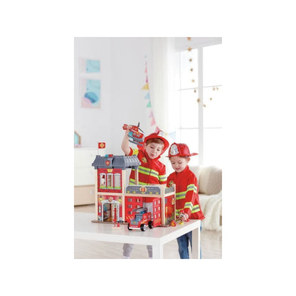 Fire Station Wooden Playset