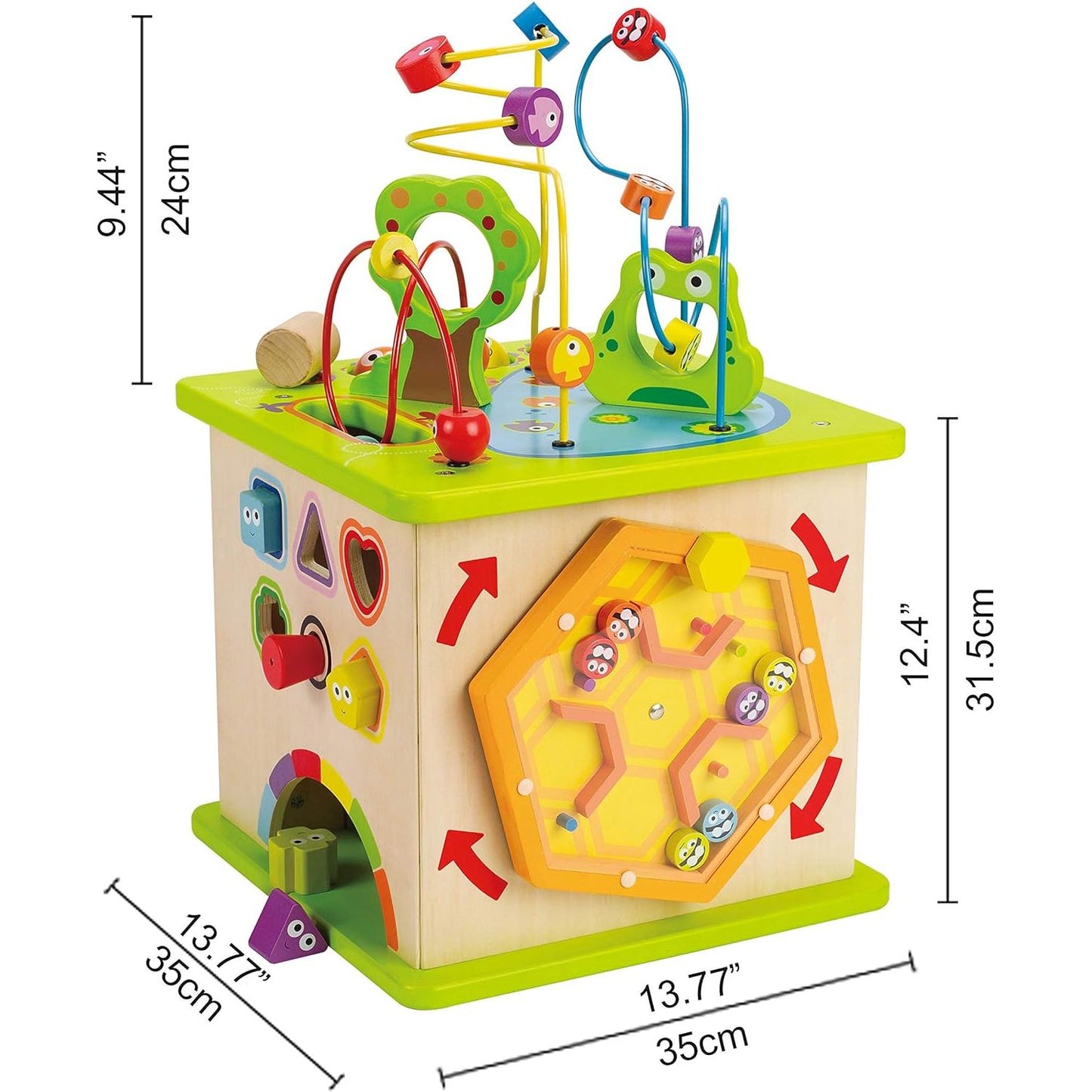 Hape Country Critters Play Cube Wooden Learning Puzzle Toy