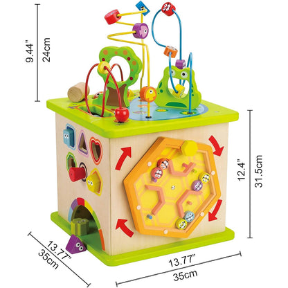 Hape Country Critters Play Cube Wooden Learning Puzzle Toy