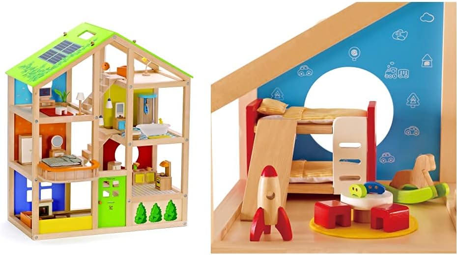 Hape all season house- fully furnished Wooden Dolls House