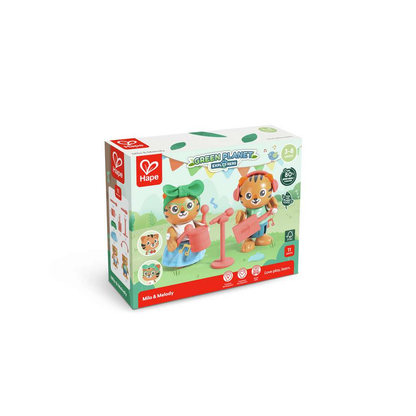 Hape Green Planet Explorers Milo and Melody Tiger Figurines