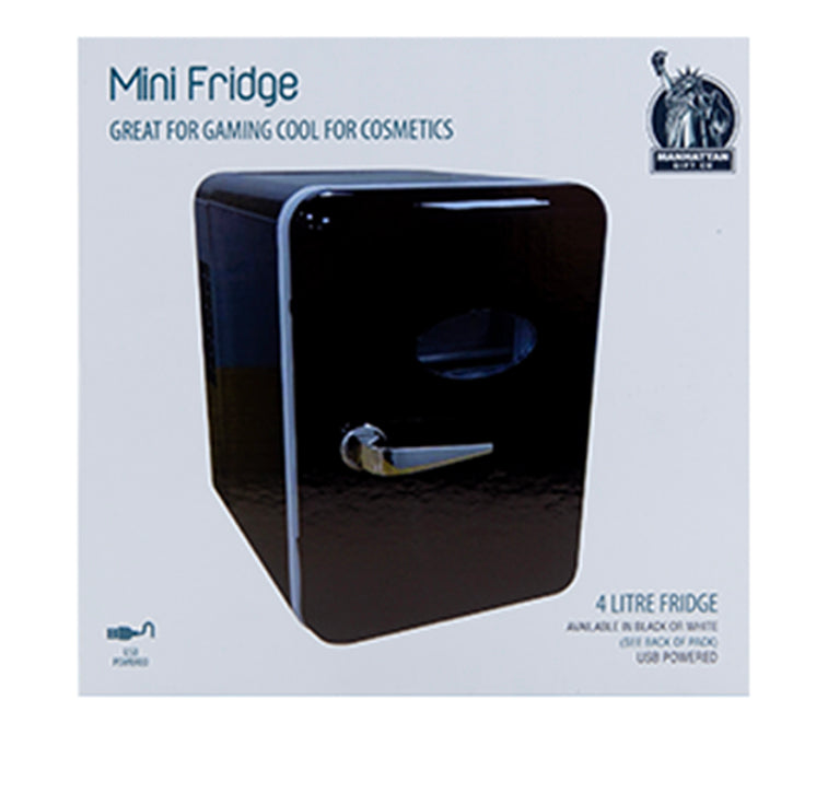 Mini USB Mains Fridge 4 Litre Black or White