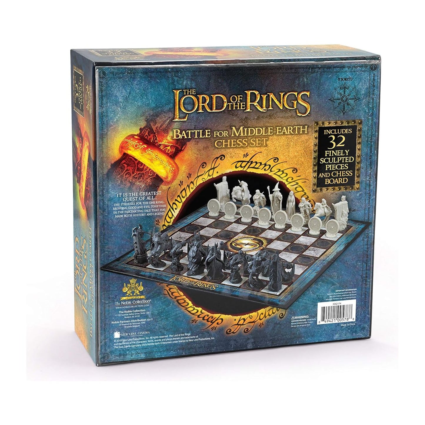 The Noble Collection The Lord of the Rings Chess Set: Battle for Middle Earth