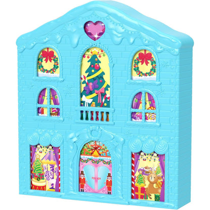 Polly Pocket Dolls Advent Calendar - Gingerbread House Playset with 24 Surprises