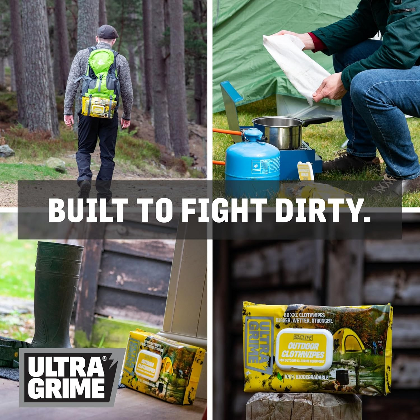 UltraGrime Life: Outdoor 80XXL Clothwipes