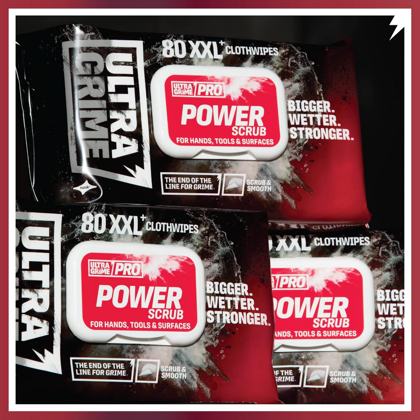 UltraGrime Pro: Power Scrub 80XXL Clothwipes