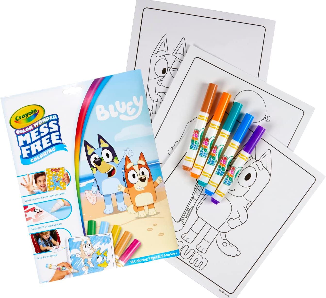 Bluey Crayola Colour Wonder Colouring Book and Markers