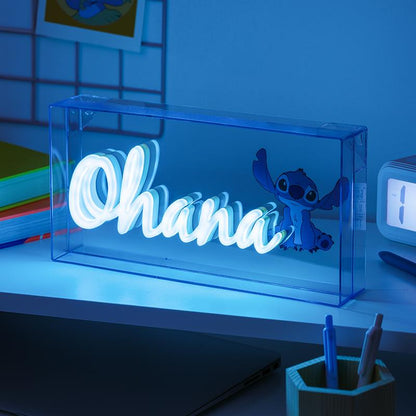 Disney Lilo and Stitch Ohana LED Neon Light