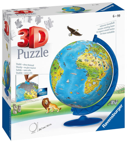 Children's World Map 3D Puzzle, 180pc