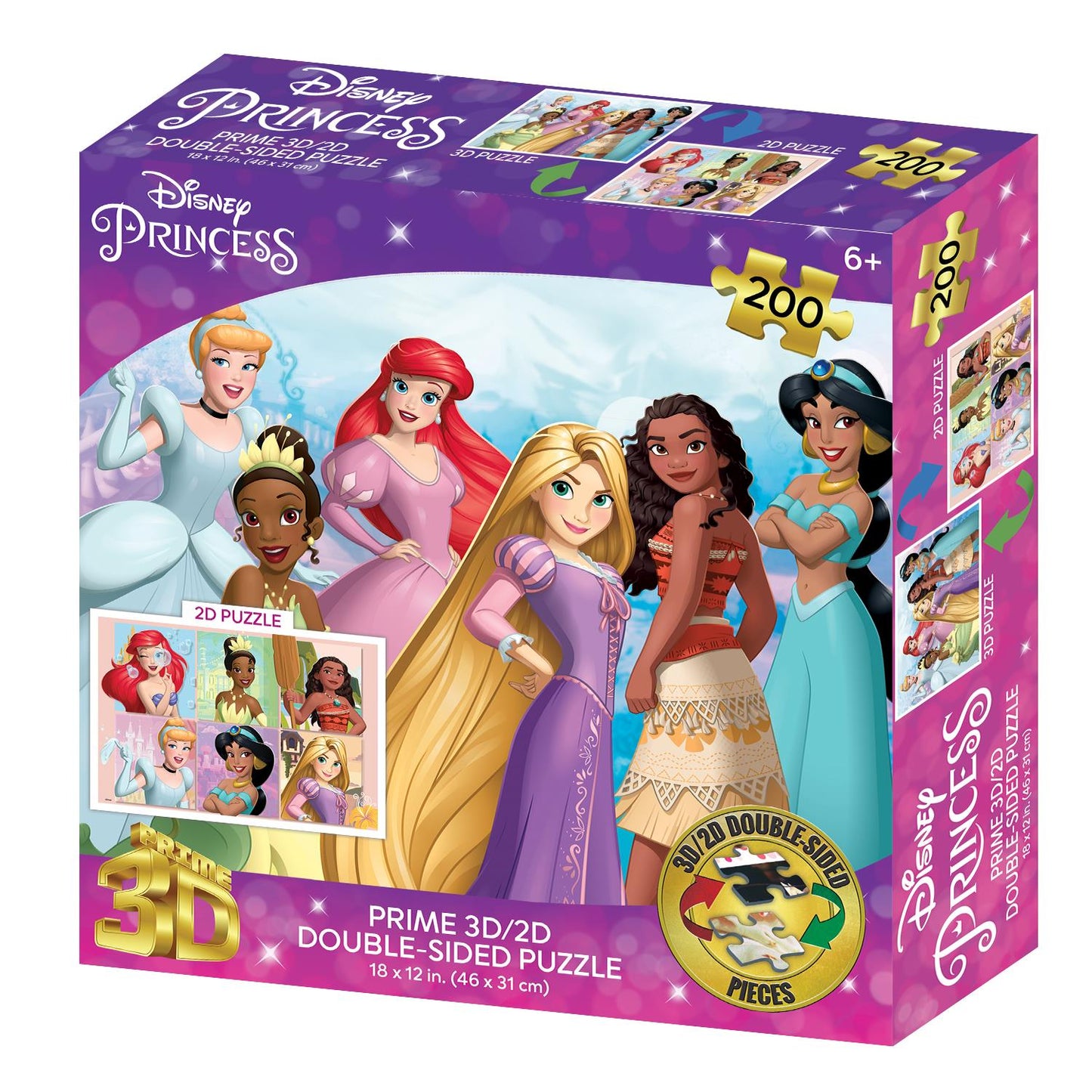 Disney Princess Double Sided Puzzle - 200 pc